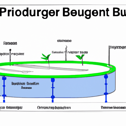 3. A diagram showing a detailed breakdown of budgeting for an irrigation system