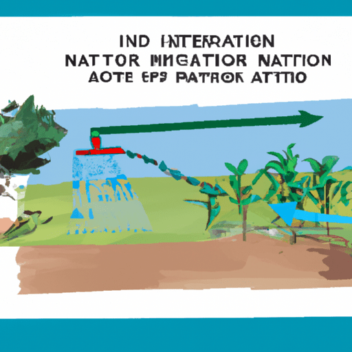 5. A depiction of how drip irrigation contributes to water conservation.