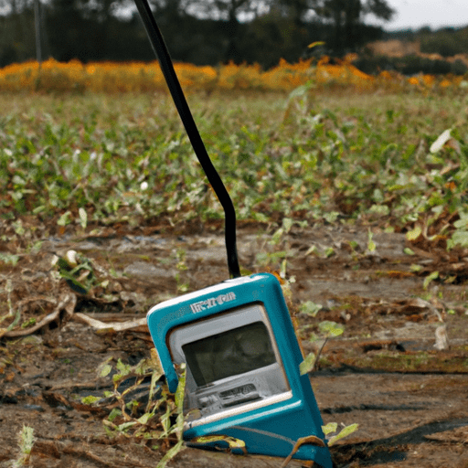 3. Photo of a tension meter being used in a farm field