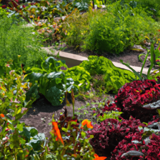 7. A photo of a lush, thriving garden maintained with a cost-efficient irrigation system