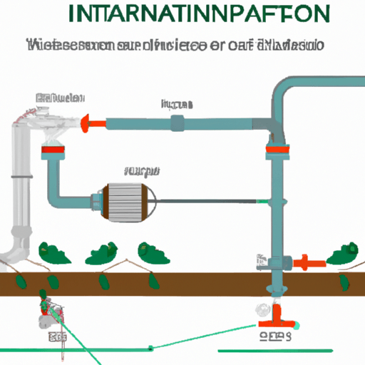 1. An illustration showing the layout of a typical drip irrigation system.